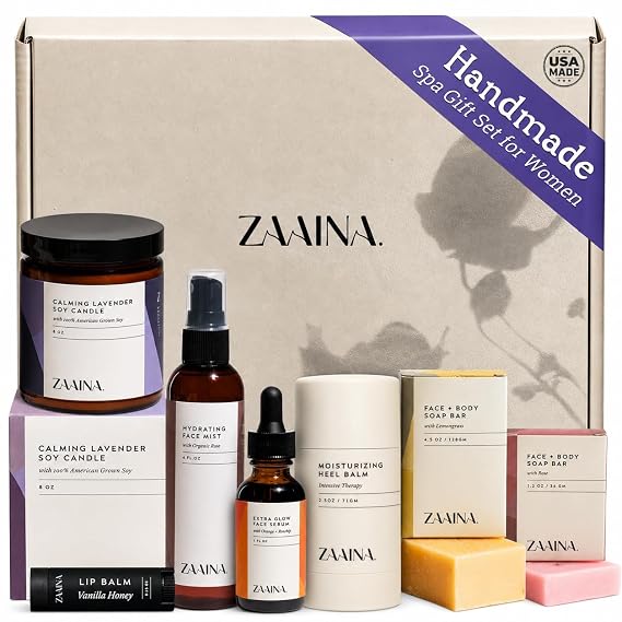 ZAAINA Spa Gift Set for Women | Self Care Gift Box | Natural Bath Set