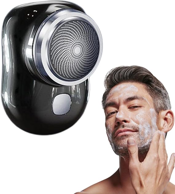 TLOPA Mini-Shave Portable Electric Shaver, Mens Electric Razors for Shaving Face, Tlopa Mini Shave, Travel Razors for Women, Suitable for Home, Car, Travel (Black)