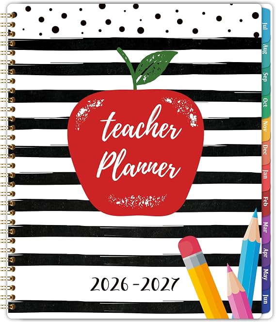 Teacher Planner 2026-2027, Lesson Planner 2026-2027, 8.5" x 11"