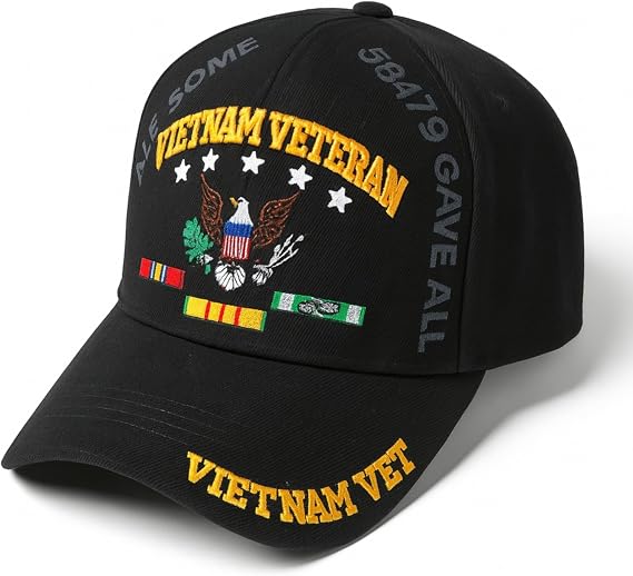Vietnam Veteran All Gave Some 58479 Gave All Black Adjustable Baseball Cap