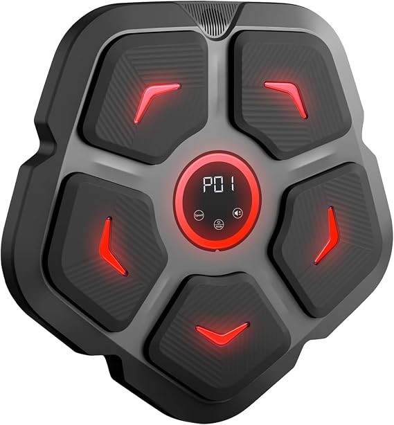 Müzikli Boks Makinesi - 3 Farklı Mod ve 9 Hız Ayarı, Bluetooth Hoparlörlü, Yumruk Absorbe Edici, Zayıflamaya Yardımcı, Kondisyon Sağlayıcı, Çocuklar ve Yetişkinler İçin Eğitici Duvar Boks Makinesi