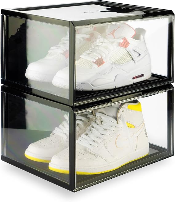 Crep Protect Ayakkabı Saklama Kutusu - Ultimate Sneaker Crates 2.0, Ayakkabı Düzenleyici, İstiflenebilir Ayakkabı Kasaları (Paket başına 2 Kasa)