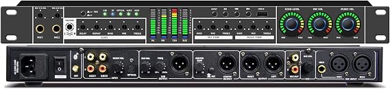 TX12 Karaoke Pre-Effects KTV Professional Digital Audio Echo Effect Processor DSP Audio Processor with Bluetooth USB (TX12-110V)