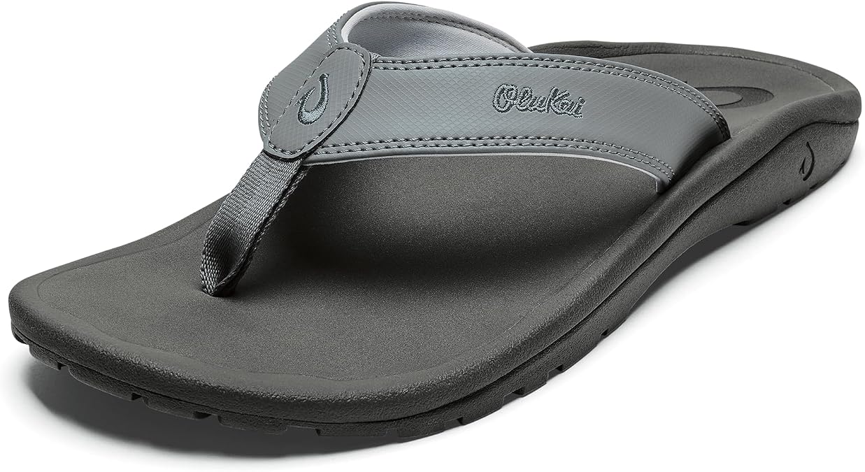 OluKai Ohana Men's Sandals, Water Resistant Flip Flops with Arch Support