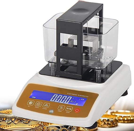 Digital Gold Silver Purity Analyzer Kit, Karat Tester and Density Meter with Display, No Acid Needed for Jewelry Testing