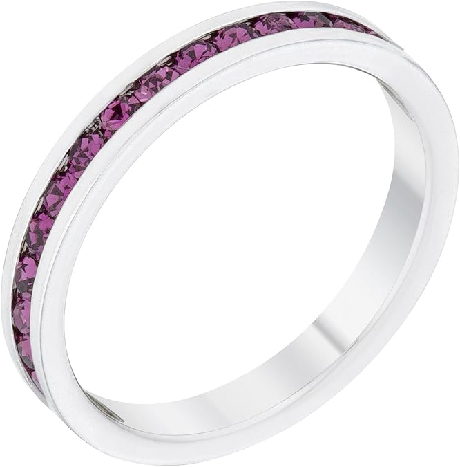Kate Bissett Stylish Birthstone Crystal Stackables Eternity Bands