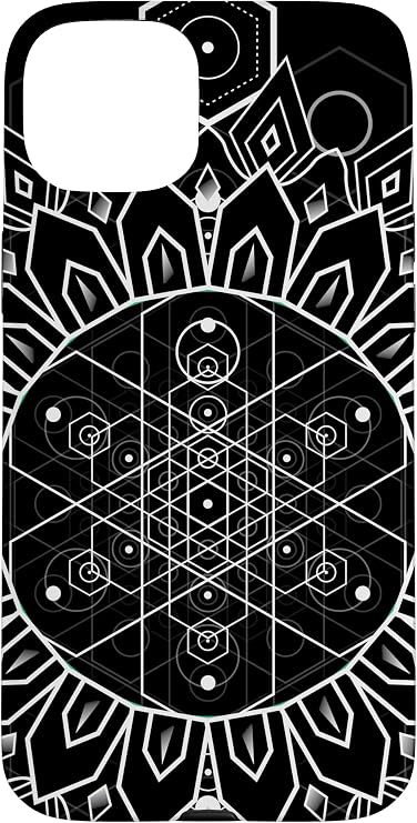 Sacred Geometry Mandala Hypercube Hexagon Case for iPhone 15 Plus