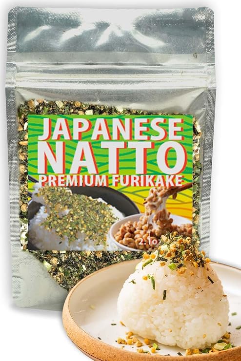 Crispy Natto Furikake, Japanese Rice Seasoning with Sesame, 2.1 oz (60 g)