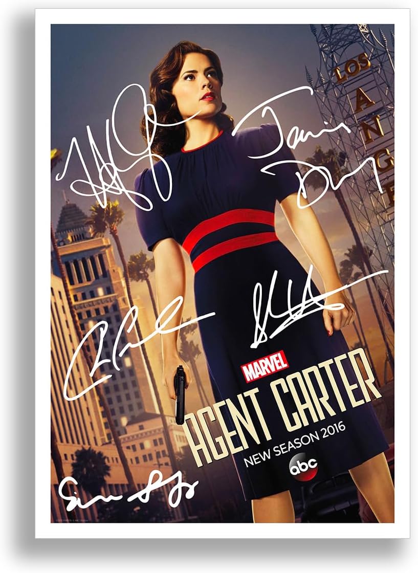 Memorabilia Agent Carter Cast Signed Autograph Signature A4 Poster Photo Print Photograph Artwork Wall Art Picture TV Show Series Season Gift Hayley Atwell James D'Arcy A4 POSTER ONLY
