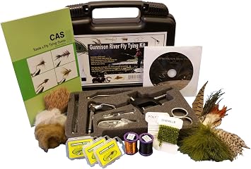 Fly Tying Tool Kit 6 Popular Flies, 5 Tools, 48 Flies, Carrying Case, Instruction Book