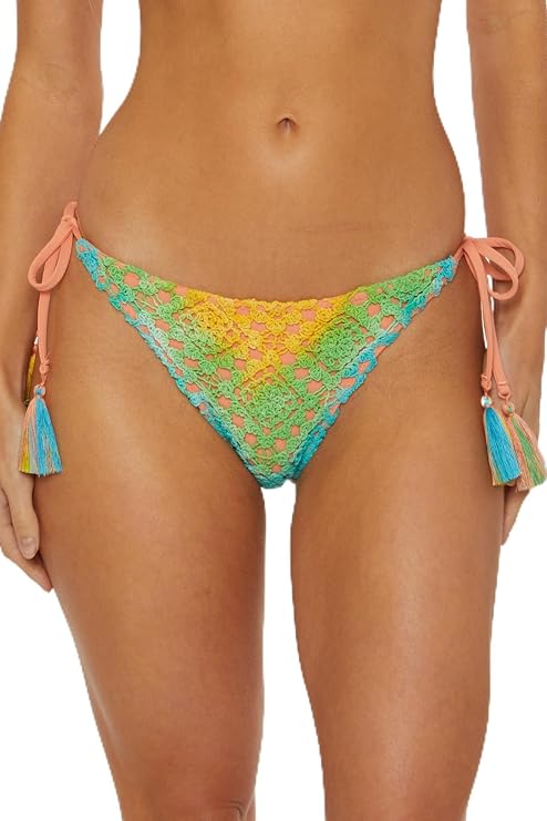 ISABELLA ROSE Women's Harmony Tie Side Bikini Bottom, Cheeky Coverage, Swimwear Separates for Women