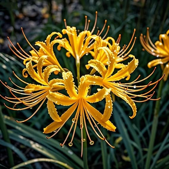 Lycoris Perennial, Spider Lily Bulbs, Rare and Beautiful Lycoris Bulbs in Bulk,Planting for Stunning Garden Displays【Nyugs】-2 Bulbs-J