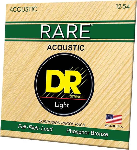 DR Strings Rare - Phosphor Bronze AcousticHex Core 12-54 (RPM-12)