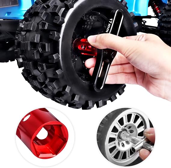 17mm Wheel Wrench & Small Cross Hex Wrench RC Tool Kit for Traxxas Arrma Axial Tamiya Redcat Losi HPI HSP 1/8 1/10 RC Crawler Car Truck