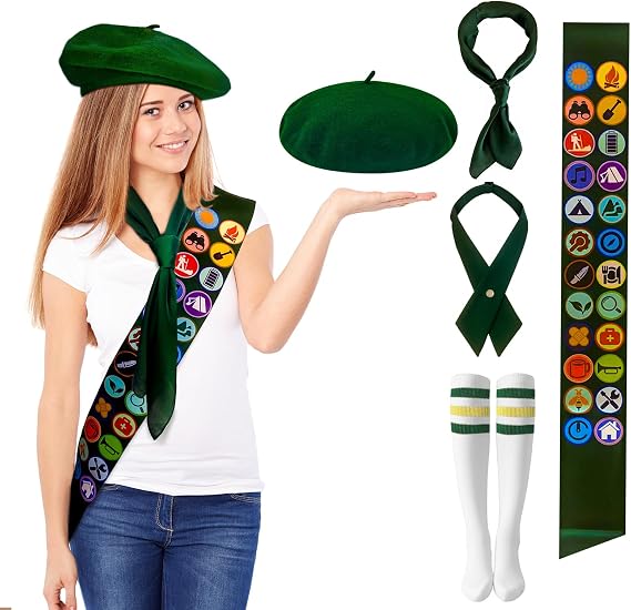 5 Pcs Halloween Scout Costume Accessories for Adult Women Cosplay Party Dress Up