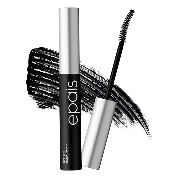Epais Eyelash Black Tinted Serum, 2-in-1 Lash Growth Enhancer and Tinting Treatment, 7 Peptides and Biotin Formula for Longer Thicker Lashes, Charcoal-Based Black Food Complex, Korean Lash Care
