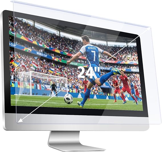 Computer Screen Protector 24 Inch Ultra Clear Anti-Fingerprint Reduces Shock and Scratch Easy Clean Anti Glare Screen Protector for Computer Monitor Screens