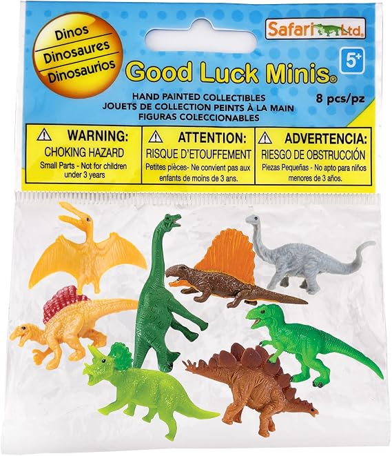 Safari Ltd. Dinos Fun Pack - Mini Figures of Dinosaurs - Educational Toy Set for Boys, Girls, and Kids Ages 5+