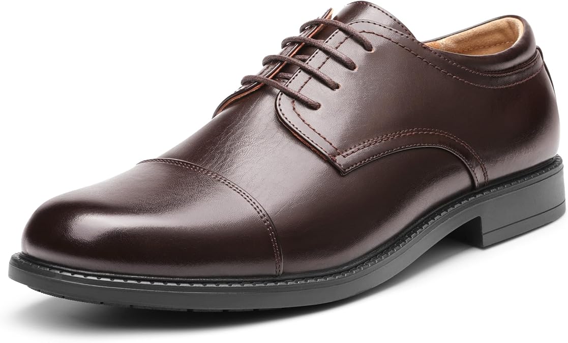 Bruno Marc Men's Lace Up Shoes | Comfort Business Formal Derby Classic Party Wedding Casual Work Smooth PU Upper Breathable Lining Office Daily Occasions