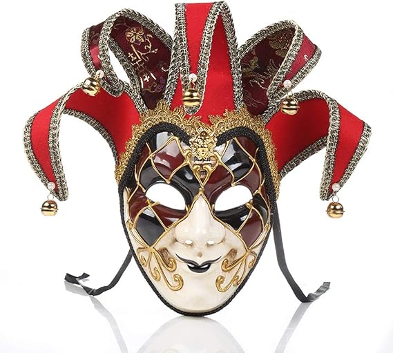 Full Face Men Masquerade Mask Jester Masks Women Vintage Venetian Mardi Gras Mask Halloween Party.