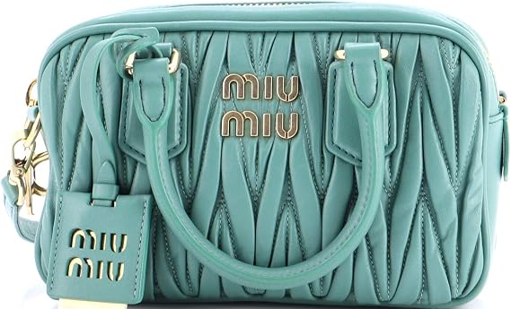 Pre-Loved Arcadie Top Handle Bag Matelasse Leather Regular, Green