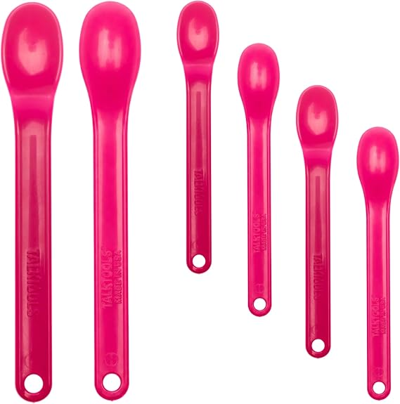 TalkTools Wee Smooth Spoons - Self-Feeding Oral Motor Therapy for Lip Closure & Oral Awareness, Kids, Toddlers & Adults, Sensory Feeding Aid | Magenta, 6-Pack