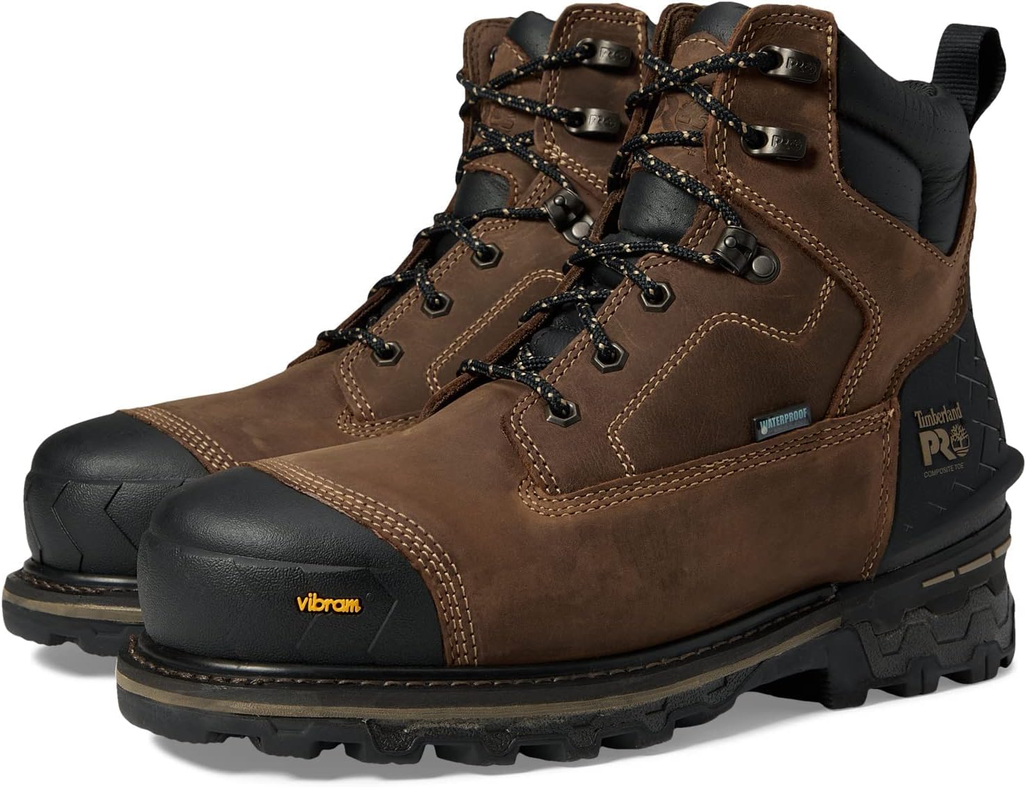 Timberland PRO ユニセックス 大人用 Boondock Hd 6インチ 複合安全つま先 断熱 防水 工業用作業ブーツ