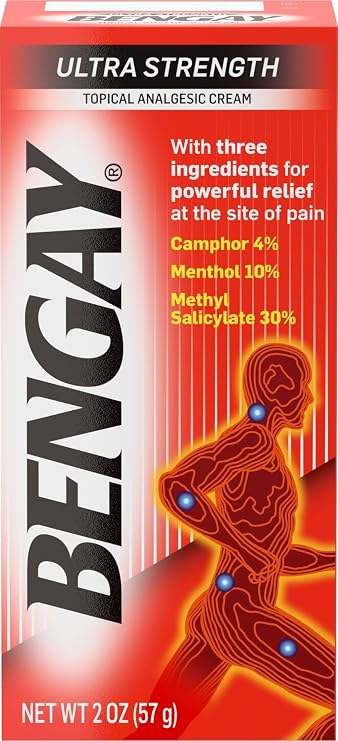 Bengay Ultra Strength Cream, Camphor Menthol & Methyl Salicylate, 2 oz