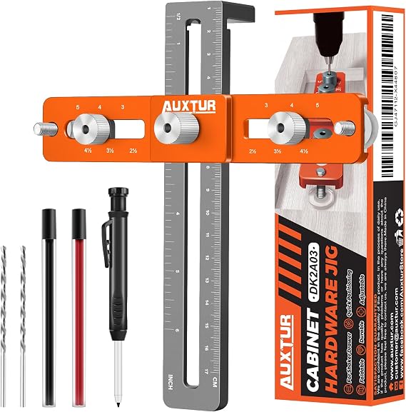 Cabinet Hardware Jig, Adjustable Cabinet Handle Template Tool