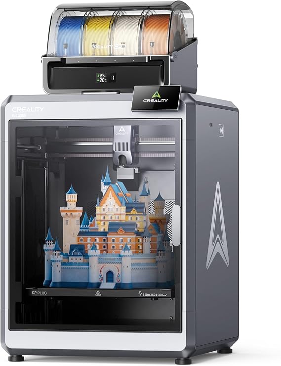 Creality K2 Plus Combo 3D Printer, Multi Color Printing with New CFS 600mm/s High-Speed Full Auto-Leveling Dual Al Camera Next-Gen Direct Drive Extruder Large Build Volume 13.78x13.78x13.78inch