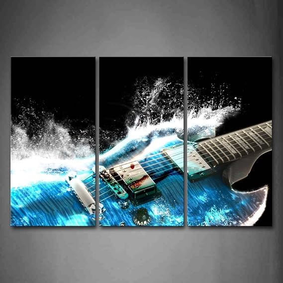 Guitar Wall Art Canvas Music Room Wall Decor Studio Wall Painting The Picture Print On Canvas Musical Art for Living Room Kitchen Home Decor