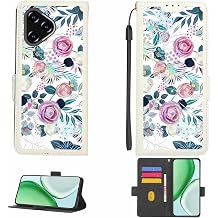 Case Compatible for Schok Volt SV69 5G Phone Case Flip Cover [with Tempered Glass Screen Protector][RFID Blocking][Colorful Reflect Light] LPT-HUA3