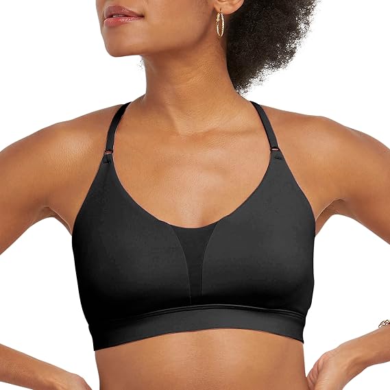 Champion Women's Sports Bra, Soft Touch, Moisture-Wicking Bra, Light Support Sports Bra (Longline Sports Bra Available)