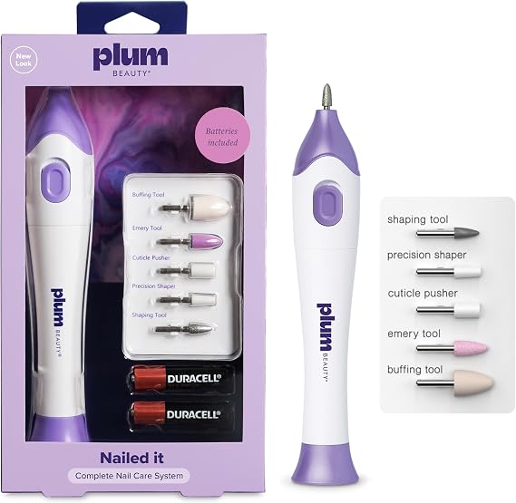 Plum Beauty Cordless Electric Nail Drill - Portable Gel Polish Shaper