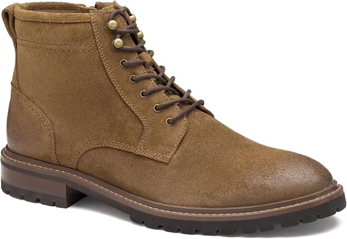 Johnston & Murphy Men's Barrett Plain Toe Lace-Up Dress Casual Boot