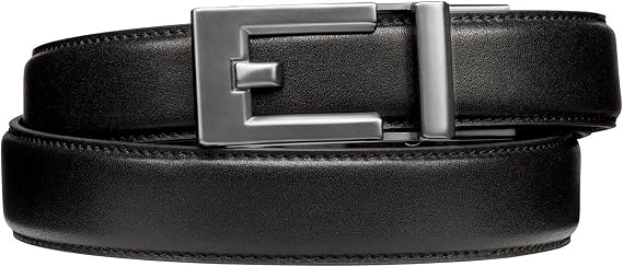 KORE Slim Full-Grain Leather Track Belts | Impact alloy buckle
