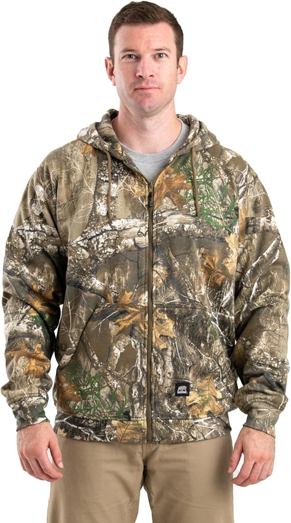 Berne Men's Heritage Thermal Lined Hooded Sweatshirt, XL, Tall, Realtree Edge