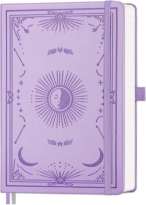 A5 Lined Journal Notebook, 192 Pages, Hardcover, Light Purple