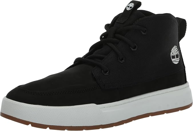 Timberland Men's Maple Grove Mid Lace-Up Sneaker, black nubuck