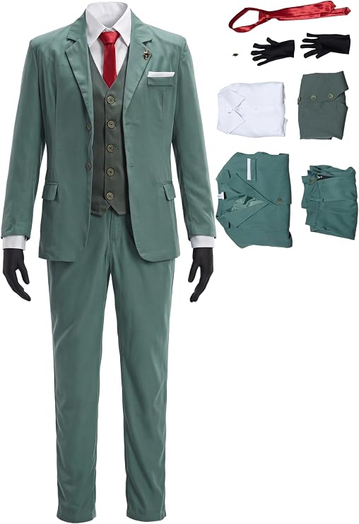 Anime Spy Cosplay Costume Suit Jacket Trousers Shirt Vest Women Men Halloween Comic Con