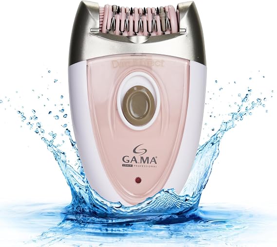 Epilady Gama Delicare Duo Rechargeable Epilator for Women, Cordless Electric Hair Removal Device, Hair Remover for Women, Bikini Trimmer for Women Pubic Hair, Dual Head, Dual-Volt, 2-Speed, LED Light