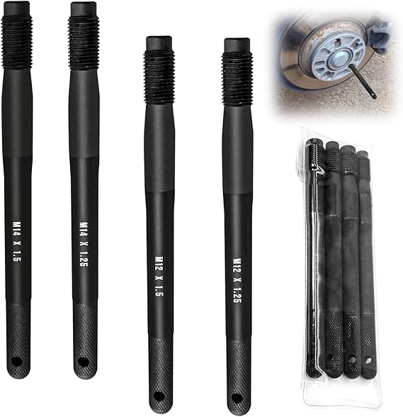 4pcs Wheel Assembly Aid Kit, M12x1.25, M12x1.5, M14x1.25, M14x1.5, Wheel Alignment Pin Tool, Wheel Alignment Pin Tool, Tool Accessories, for Wheel Assembly or Disassembly