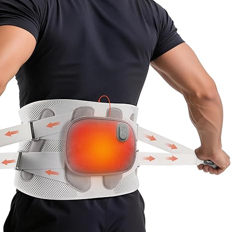 arboleaf Lower Back Pain Relief Belt - Adjustable Heated Back Brace with Detachable Heating Pad, 360 Wrap for Sciatica, Herniated Disc, Muscle Strain Size XXL (Waist 39"-43")