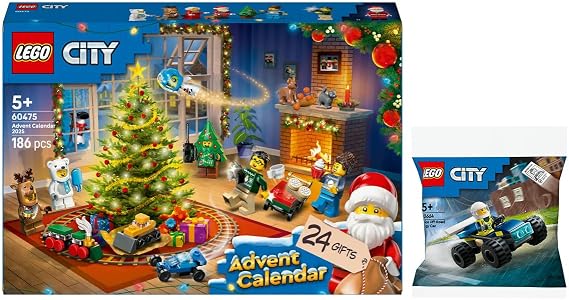 Lego Advent Calendar Set of 2: 60475 Advent Calendar 2025 City & 30664 Police Off-Road Buggy