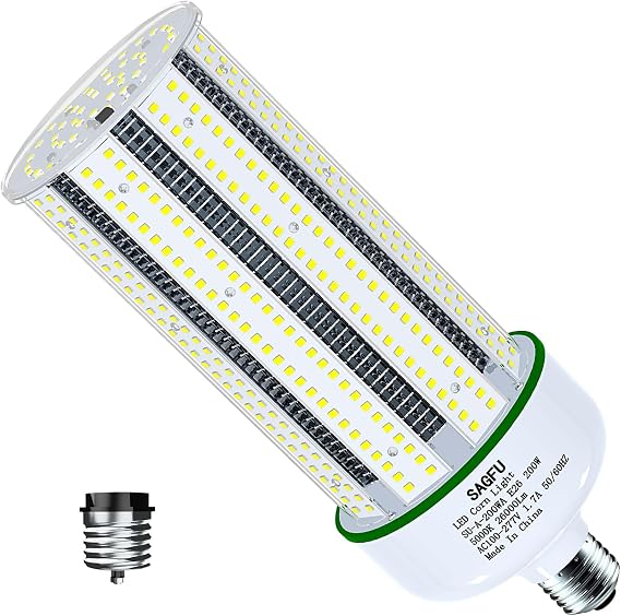 200W LED Corn Light Bulb,5000K Daylight White,E26 E39 Base,1-Pack,G