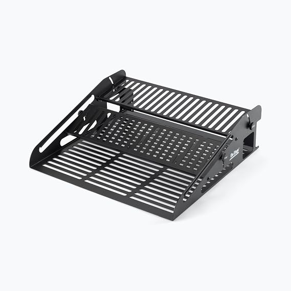 On-Stage SR5 Synth Rack (Desktop Keyboard Stand, Pedalboard, and Mini Rack, Three Tiers, Holds Mini Synths, Stompbox Effects, Drum Machines, Small Mixers, 2U of Rack Gear, Steel, Black, with Bag) | Three Tiers. Holds Mini Synths, Stompbox Effects, Drum Machines, Small Mixers, 2U of Rack Gear, Steel, Black, with Bag