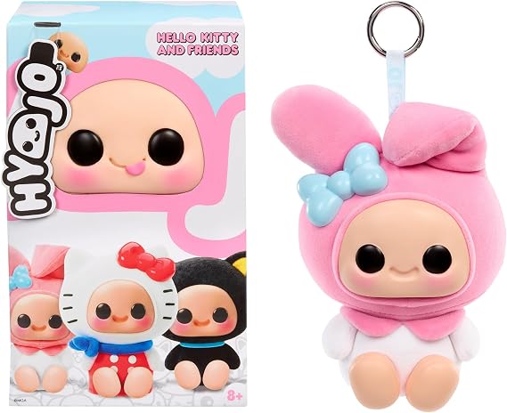 Hyojo Hello Kitty and Friends Series, Blind Box Mixed Material Squishy Collectible, Limited Edition, 3 to Collect, Hello Kitty, My Melody, Chococat,Gift for All Ages
