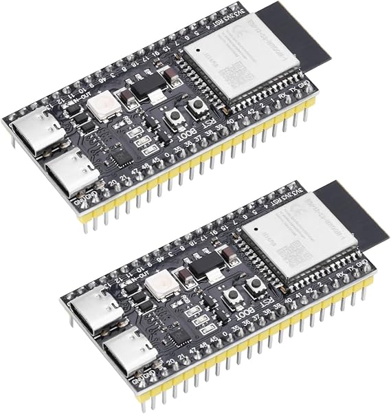 Diymore 2PCS for ESP32 S3 DevKitC 1 N16R8 for ESP32 S3 WROOM1 N16R8 Development Board WiFi Bluetooth 5.0 Mesh wifi for ESP32 S3 Module with soldered pins
