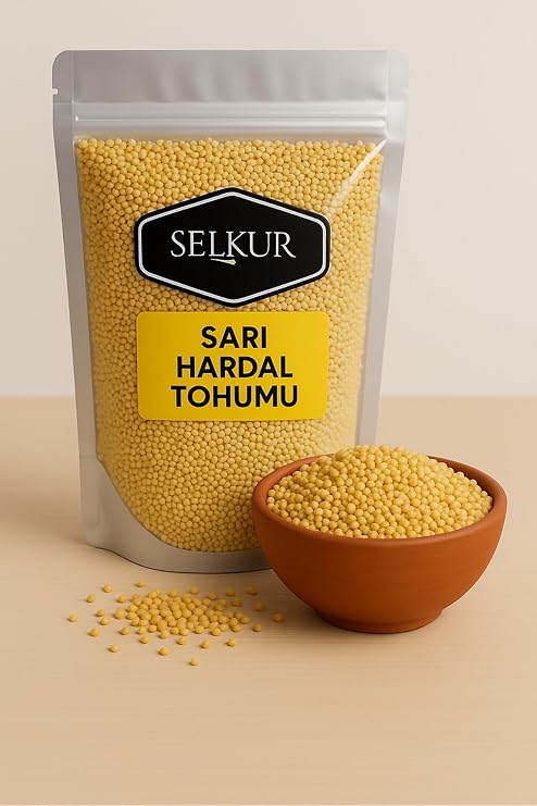 SELKUR Sarı Hardal Tohumu(KATKISIZ,ELENMİŞ) 1kg