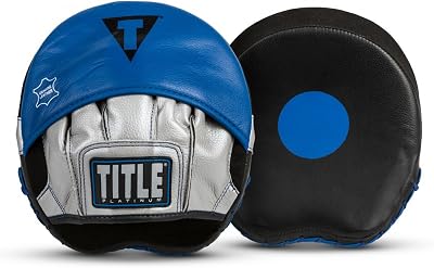 Platinum Perilous Micro Palm Mitts, BlackSilverBlue - Boxing & Muay Thai Pads, Punching & Focus Mitts, MMA & Kickboxing Equipment